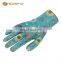 sunnyhope Colorful Printed transparent nitrile coated Women garden gloves