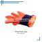 HANDLANDY Orange 4-way Stretch Fabric Sport Cycling Gloves,Women Warm Running Gloves With Knitted Wrist Cuff