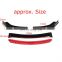 Honghang Factory Sale 4-stage Car Front Bumper Splitter Lip, Black+Red Front Bumper Lip Front Lips For Polo GTI 2018 2019 2020