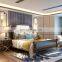Mediterranean copper decor soft beds wood bed frame bedroom sets