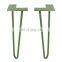 Hairpin Table Legs 28 inch 4 Pcs Desk Capacity Total 880 LBS Coffee 3 Rods DIY Table Heavy Duty Green Hairpin Furniture Legs