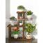 K&B cheap home decor modern 2021 new design solid wood flower rack pots for garden