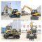 Hydraulic rubber tire mini digger wheel excavator