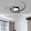 HUAYI Nordic Design White Black 33w 40w Living Room Bedroom Indoor LED Modern Ceiling Light