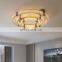 Round Crystal Bedroom LED Ceiling Light for Living Room Modern LED Crystal Ring Chandelier for Hotel Home