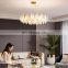 Hotel Villa Project Decorative Lighting white glass leaves Luxury Crystal Chandelier Post Modern Ceiling Pendant Lamp