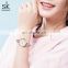 SHENGKE New Fashion Flower Band Lady Wristwatch Soft Leather Band With Flowers Quartz Movement K9019L Reloj Para Mujer
