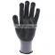 Men Black Knit Nylon Palm Fit PU Coated Gloves en388 Knitting Mechanical Protective Safety Work Gloves