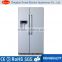 side by side french double door fridge refrigerator with ice maker