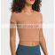 2023 Spring New Short Sleeve Yoga Crop Top Ribbed Sports Gym Wear Outdoor Walking Training Fitness T Shirt For Women