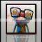 picture frame canvas Oil Painting the FROG WITH GLASSES YB-7                        
                                                Quality Choice