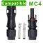 Solar PV 1500V DC Cable Connector Compatible MC4 type Male Female connectors