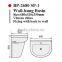 BP-2680 SP-1 Modern Bathroom Design, Quality Wall Hung Pedestal Basin, Bathroom Ceramic Hand Wash Sink Bash Bowl