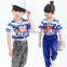 New Sequined Jazz Hip hop dance Costumes Stage Performance Clothing Boys and Girls Holiday Show kids hip hop Wear top +Pant