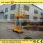 Hot sale small volume double mast aluminum alloy lift platform aerial working one man control platform lift