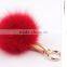 Multi Colors Women Girls Keychain Bag Phone Carkey Ornaments Fox Fur Pom Pom Keyring Quality Choice