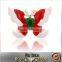 Fashion Christmas Jewelry Red And White Butterfly Brooch