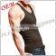 2016 Custom gym vest cool sleeveless singlet clothing tank top for men OEM stringer