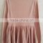 O-neck knitting wear short beaded one-piece dress long lady pullover
