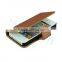 Factory Price Book Style Flip Wallet Leather Case For iPhone4/4S