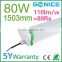 Good performance Non-dimmable IP65 T8 1.5m feet 80W White LED Light Wide Voltage Light Tubes