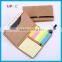 Promotional Gift Stationery Pocket Sticky memo pad with card holder and elastic band closure