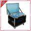 green flight case with wheel