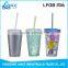 AS Material Double Wall 450ML BPA free disposable plastic coffee cup