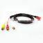 Red&Black nylon braided 1.5m/5ft m/m HDMI to 3RCA converter line with high data transfer speed