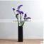 2016 factory matt square porcelain black vase from vietnam for table decor