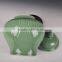 Blue ginger jar embossed mason jar made in China