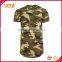 100 cotton curved hem t shirt oversize camo tall t-shirt blank