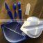 2015 new design colorful eco-friendly plastic lunch box with cutlery set