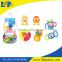 Hot sales funny toy colorful 5pcs plastic baby rattle