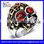 Vintage Titanium Skull Ring , 316L Stainless Steel Skull Ring,men's Skull Ring With Ruby