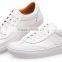White Genuine Leather Sneakers