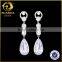 hot sale beautiful women 925 sterling silver fashion crystal drop earrings