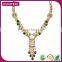 China Supplier Green Gemstone Gold Tassel Necklace Long Set