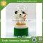 Set of Egg Shaped Easter Bunny Rabbits Snow Globe