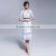Printed 100%Cotton Autumn summer Women Dress short Sleeve Casual Skirts