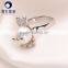 AAA quality freshwater pearl ring designs silver pearl gemstone ring
