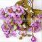 33 cm height 7 heads artificial peach blossom, artificial flower bouquet cheap wholesale