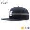 custom letters black 6 panel snapback cap in 100% acrylic