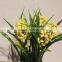 Cheap White Ceramic Potted Artificial Flower Plastic Tiny Yellow Flowers for Sale