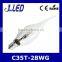 28W CE ROHS Glass Body Halogen C35 E14 With Tail Bulb