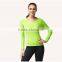 wholesale women function fabric long sleeve running shirts/quick dry running wear
