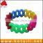 Newest fashion colorful silicone chain bracelet, silicone chain link bracelet