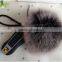 Wholesale cheap colorful fox fur pom keychain