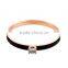 Latest 24k Gold 316L Stainless Steel Crystal Bangle