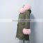 PC09 Army Green women long style parka jacket